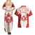 Christmas Canada Hockey Couples Matching Summer Maxi Dress and Hawaiian Shirt Merry Hockey-Mas Maple Leaves Pattern - Wonder Print Shop