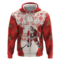 Christmas Canada Hockey Hoodie Merry Hockey-Mas Maple Leaves Pattern - Wonder Print Shop