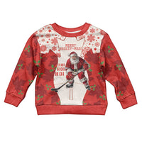 Christmas Canada Hockey Kid Ugly Christmas Sweater Merry Hockey-Mas Maple Leaves Pattern - Wonder Print Shop
