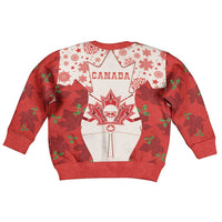 Christmas Canada Hockey Kid Ugly Christmas Sweater Merry Hockey-Mas Maple Leaves Pattern - Wonder Print Shop