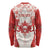 Christmas Canada Hockey Long Sleeve Shirt Merry Hockey-Mas Maple Leaves Pattern - Wonder Print Shop