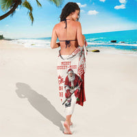 Christmas Canada Hockey Sarong Merry Hockey-Mas Maple Leaves Pattern - Wonder Print Shop