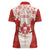 Christmas Canada Hockey Women Polo Shirt Merry Hockey-Mas Maple Leaves Pattern - Wonder Print Shop