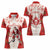 Christmas Canada Hockey Women Polo Shirt Merry Hockey-Mas Maple Leaves Pattern - Wonder Print Shop