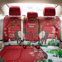 Christmas Canada Back Car Seat Cover Joyeux Noel - Caribou With Maple Leaf - Wonder Print Shop