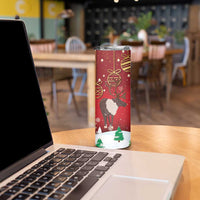 Christmas Canada Skinny Tumbler Joyeux Noel - Caribou With Maple Leaf - Wonder Print Shop