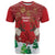 Christmas Canada T Shirt Joyeux Noel - Caribou With Maple Leaf - Wonder Print Shop