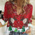 Christmas Canada Women Casual Shirt Joyeux Noel - Caribou With Maple Leaf - Wonder Print Shop