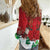 Christmas Canada Women Casual Shirt Joyeux Noel - Caribou With Maple Leaf - Wonder Print Shop
