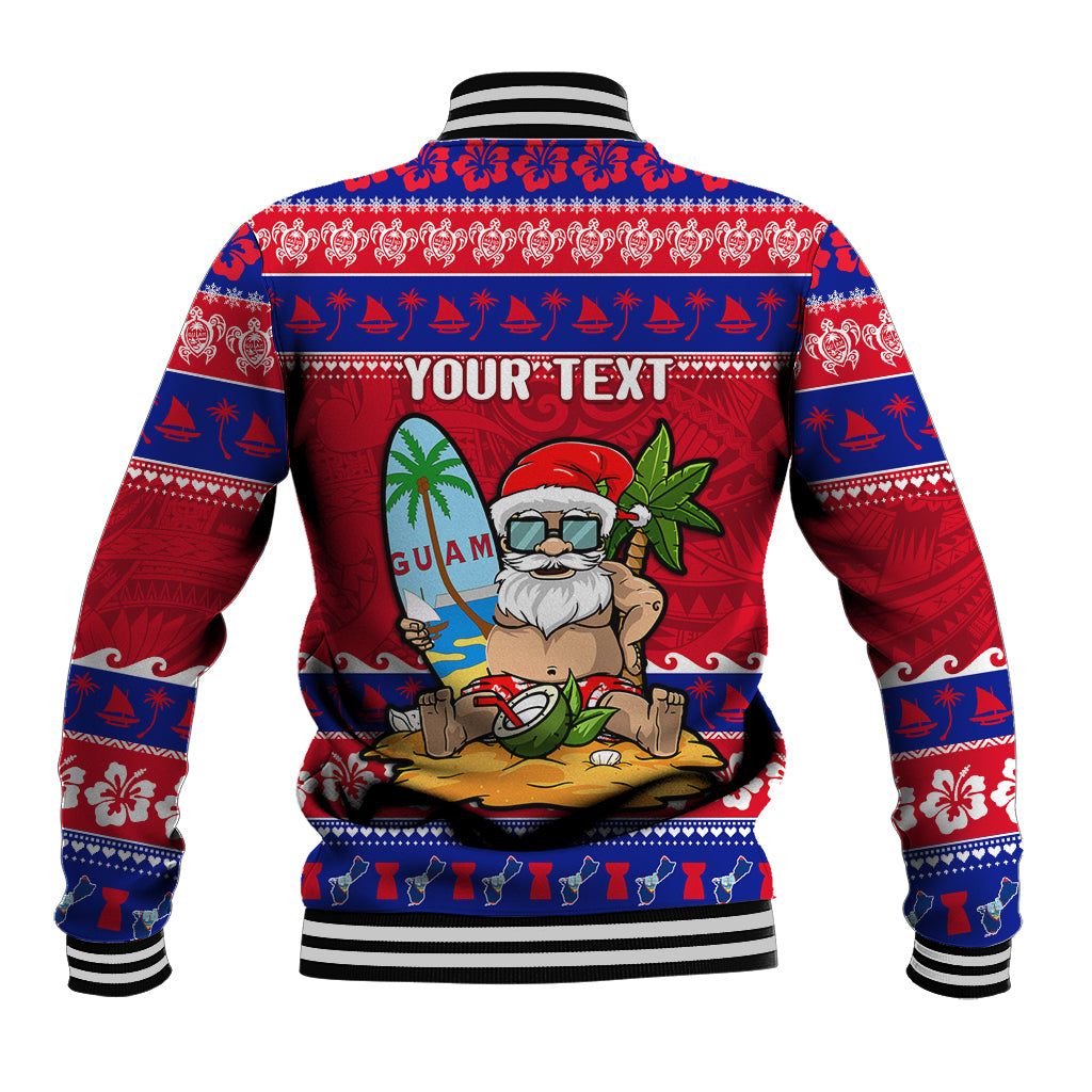 Custom Guam Christmas Baseball Jacket Guaman Santas Felis Pasgua - Wonder Print Shop