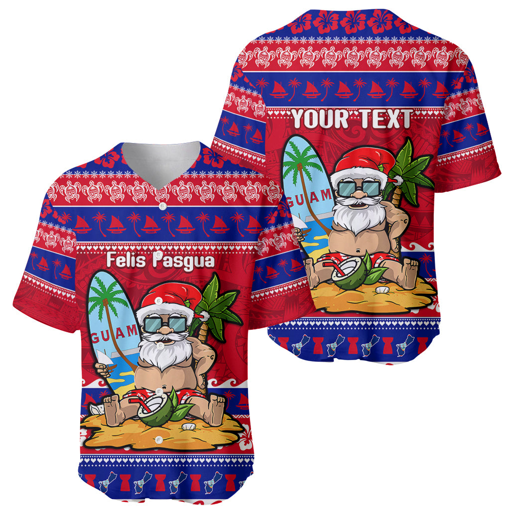 Custom Guam Christmas Baseball Jersey Guaman Santas Felis Pasgua - Wonder Print Shop