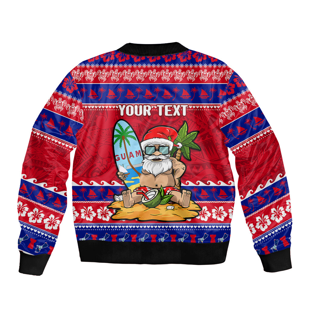 Custom Guam Christmas Bomber Jacket Guaman Santas Felis Pasgua - Wonder Print Shop