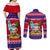 Custom Guam Christmas Couples Matching Off Shoulder Maxi Dress and Long Sleeve Button Shirt Guaman Santas Felis Pasgua - Wonder Print Shop