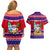 Custom Guam Christmas Couples Matching Off Shoulder Short Dress and Hawaiian Shirt Guaman Santas Felis Pasgua - Wonder Print Shop