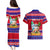 Custom Guam Christmas Couples Matching Puletasi Dress and Hawaiian Shirt Guaman Santas Felis Pasgua - Wonder Print Shop