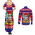 Custom Guam Christmas Couples Matching Summer Maxi Dress and Long Sleeve Button Shirt Guaman Santas Felis Pasgua - Wonder Print Shop