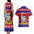 Custom Guam Christmas Couples Matching Tank Maxi Dress and Hawaiian Shirt Guaman Santas Felis Pasgua - Wonder Print Shop