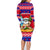 Custom Guam Christmas Family Matching Long Sleeve Bodycon Dress and Hawaiian Shirt Guaman Santas Felis Pasgua - Wonder Print Shop