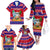 Custom Guam Christmas Family Matching Off Shoulder Long Sleeve Dress and Hawaiian Shirt Guaman Santas Felis Pasgua - Wonder Print Shop