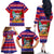 Custom Guam Christmas Family Matching Off Shoulder Long Sleeve Dress and Hawaiian Shirt Guaman Santas Felis Pasgua - Wonder Print Shop