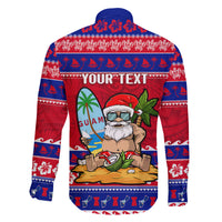 Custom Guam Christmas Family Matching Off Shoulder Short Dress and Hawaiian Shirt Guaman Santas Felis Pasgua - Wonder Print Shop