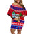 Custom Guam Christmas Family Matching Off Shoulder Short Dress and Hawaiian Shirt Guaman Santas Felis Pasgua - Wonder Print Shop