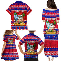 Custom Guam Christmas Family Matching Puletasi Dress and Hawaiian Shirt Guaman Santas Felis Pasgua - Wonder Print Shop