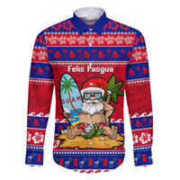 Custom Guam Christmas Family Matching Puletasi Dress and Hawaiian Shirt Guaman Santas Felis Pasgua - Wonder Print Shop