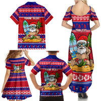 Custom Guam Christmas Family Matching Summer Maxi Dress and Hawaiian Shirt Guaman Santas Felis Pasgua - Wonder Print Shop