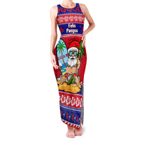 Custom Guam Christmas Family Matching Tank Maxi Dress and Hawaiian Shirt Guaman Santas Felis Pasgua - Wonder Print Shop