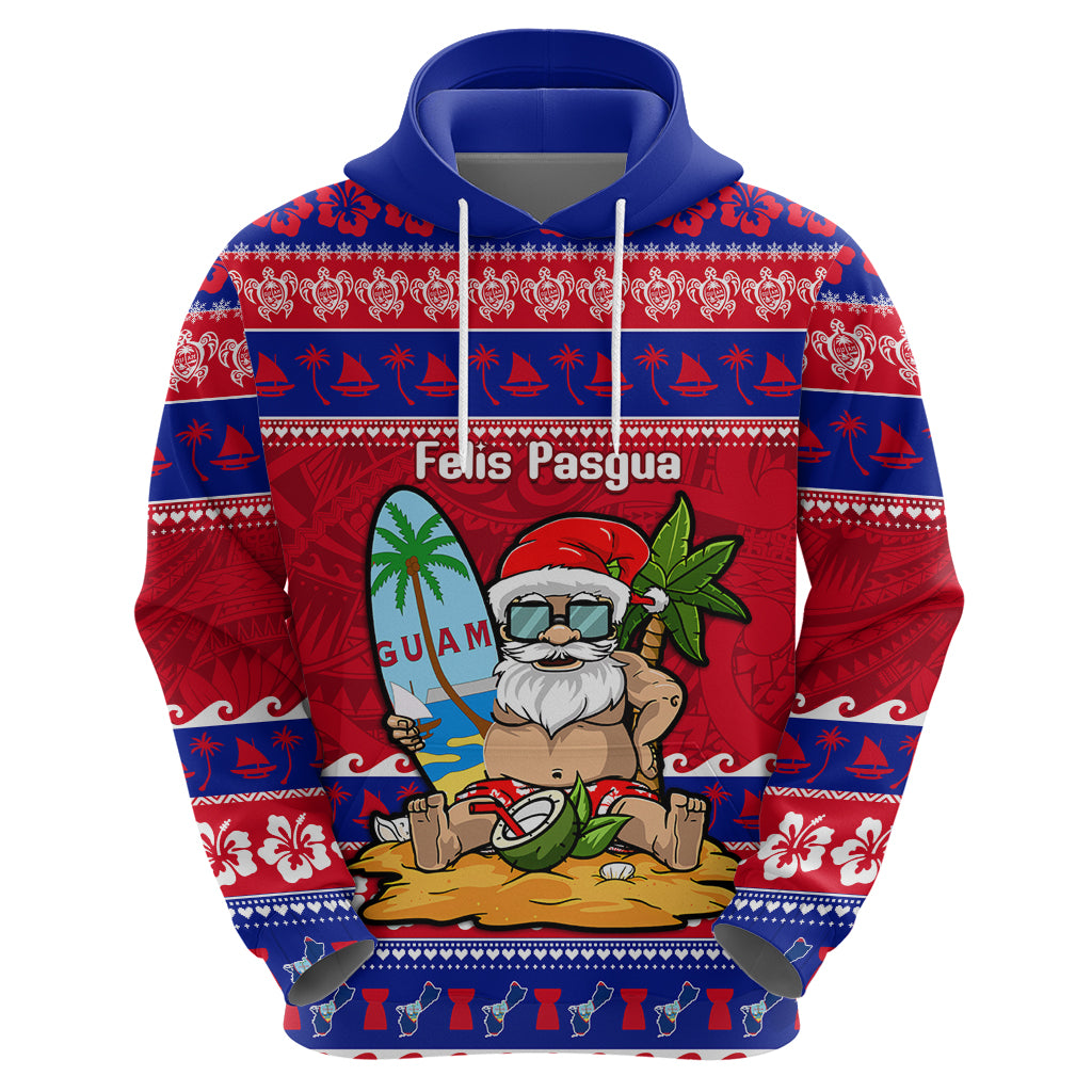 Custom Guam Christmas Hoodie Guaman Santas Felis Pasgua - Wonder Print Shop