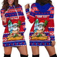 Custom Guam Christmas Hoodie Dress Guaman Santas Felis Pasgua - Wonder Print Shop