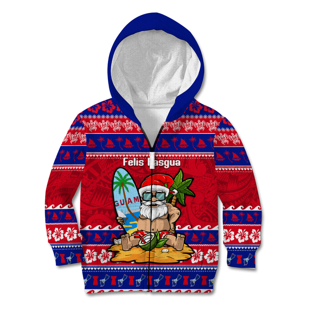 Custom Guam Christmas Kid Hoodie Guaman Santas Felis Pasgua - Wonder Print Shop