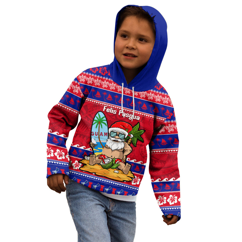 Custom Guam Christmas Kid Hoodie Guaman Santas Felis Pasgua - Wonder Print Shop