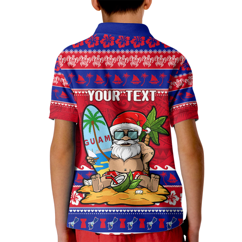 Custom Guam Christmas Kid Polo Shirt Guaman Santas Felis Pasgua - Wonder Print Shop