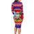 Custom Guam Christmas Long Sleeve Bodycon Dress Guaman Santas Felis Pasgua - Wonder Print Shop