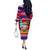 Custom Guam Christmas Off The Shoulder Long Sleeve Dress Guaman Santas Felis Pasgua - Wonder Print Shop