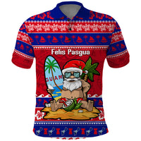 Custom Guam Christmas Polo Shirt Guaman Santas Felis Pasgua - Wonder Print Shop