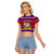 Custom Guam Christmas Raglan Cropped T Shirt Guaman Santas Felis Pasgua - Wonder Print Shop