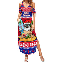 Custom Guam Christmas Summer Maxi Dress Guaman Santas Felis Pasgua - Wonder Print Shop