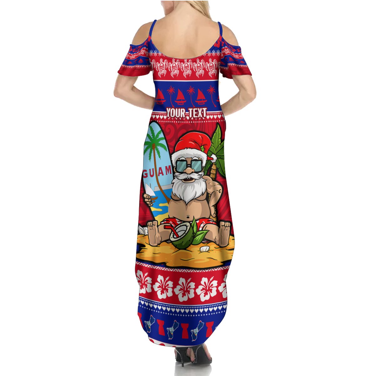 Custom Guam Christmas Summer Maxi Dress Guaman Santas Felis Pasgua - Wonder Print Shop