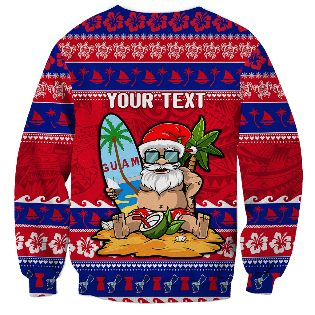 Custom Guam Christmas Sweatshirt Guaman Santas Felis Pasgua - Wonder Print Shop