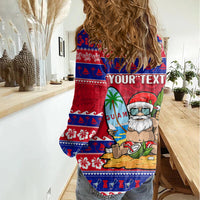 Custom Guam Christmas Women Casual Shirt Guaman Santas Felis Pasgua - Wonder Print Shop