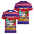 Custom Guam Christmas Women V Neck T Shirt Guaman Santas Felis Pasgua - Wonder Print Shop