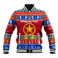 Custom Philippines Christmas Baseball Jacket Filipino Parol Maligayang Pasko - Wonder Print Shop