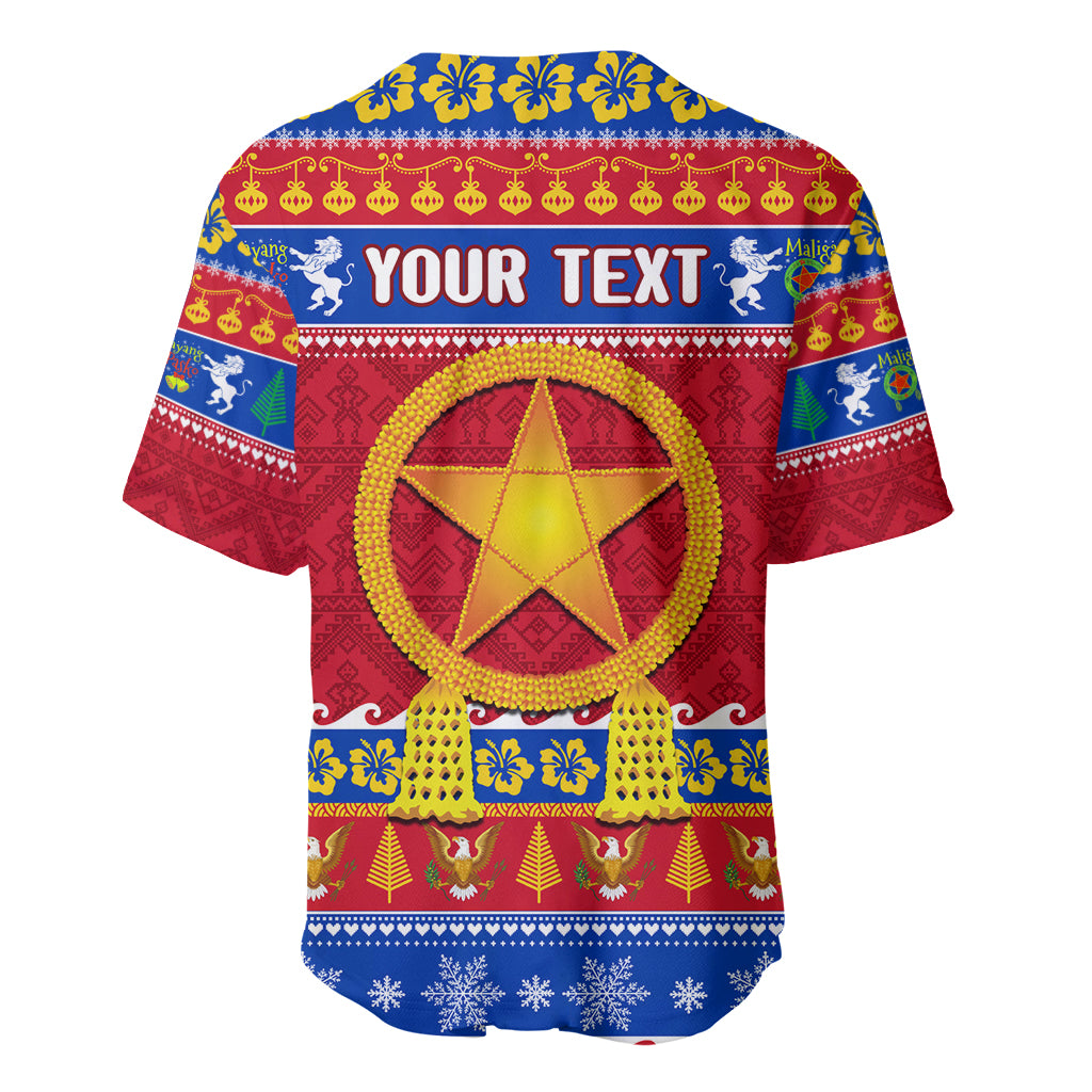 Custom Philippines Christmas Baseball Jersey Filipino Parol Maligayang Pasko - Wonder Print Shop