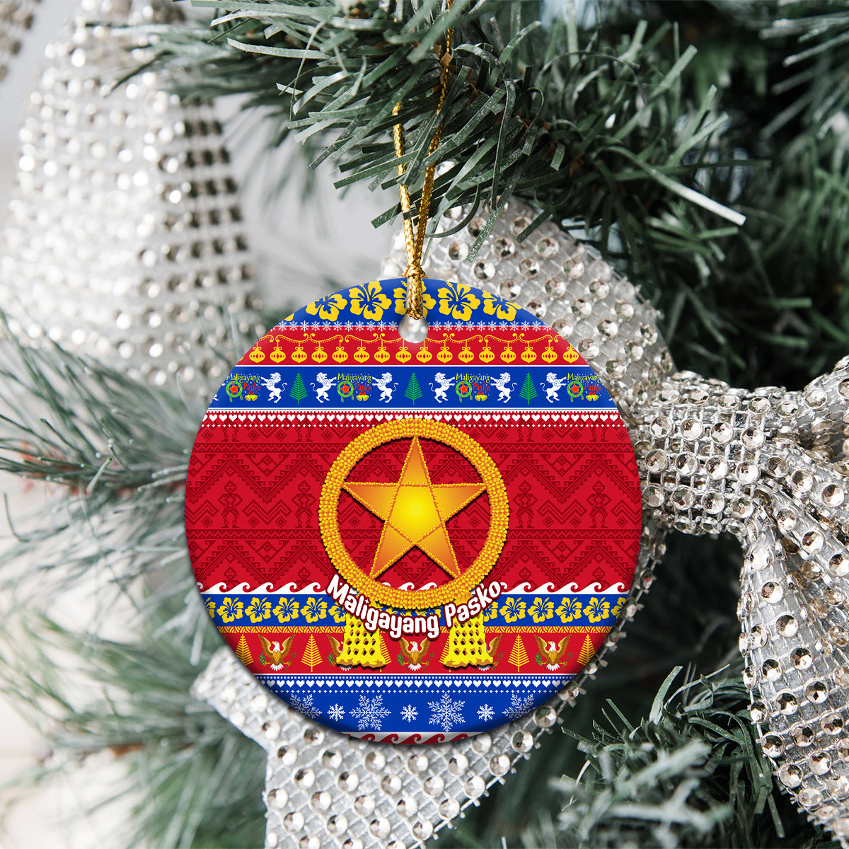 Philippines Christmas Ceramic Ornament Filipino Parol Maligayang Pasko - Wonder Print Shop