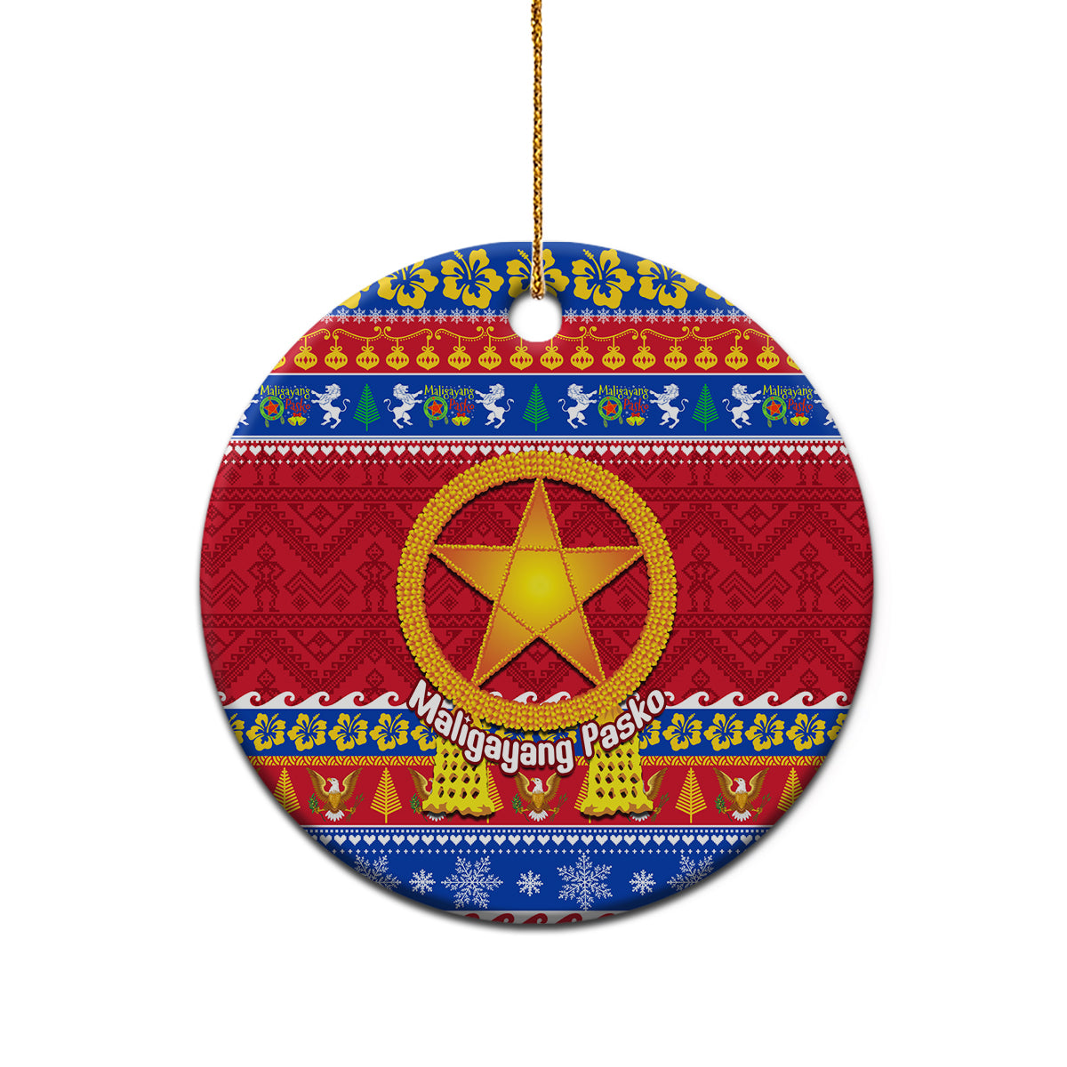 Philippines Christmas Ceramic Ornament Filipino Parol Maligayang Pasko - Wonder Print Shop
