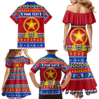 Custom Philippines Christmas Family Matching Mermaid Dress and Hawaiian Shirt Filipino Parol Maligayang Pasko - Wonder Print Shop