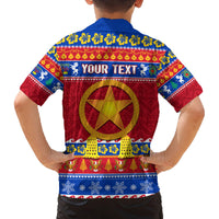 Custom Philippines Christmas Family Matching Off Shoulder Long Sleeve Dress and Hawaiian Shirt Filipino Parol Maligayang Pasko - Wonder Print Shop